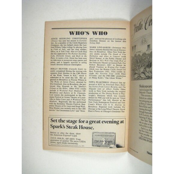 Miss Firecracker Contest Showbill Manhattan Theatre Club 1985 Holly Hunter - Picture 5 of 7